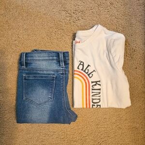 Girls Jean and Tee set